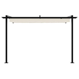 vidaXL Gazebo a Muro Crema Acciaio