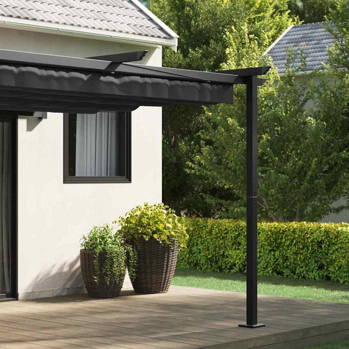 Gazebo a Muro Antracite Acciaio 4003972