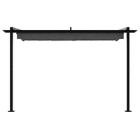 vidaXL Gazebo a Muro Antracite Acciaio