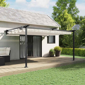 Gazebo a Muro Crema Acciaio 4003974