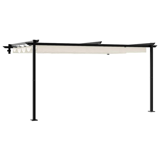 Gazebo a Muro Crema Acciaio 4003974