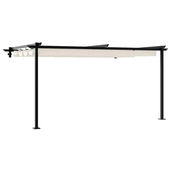 Gazebo a Muro Crema Acciaio 4003974