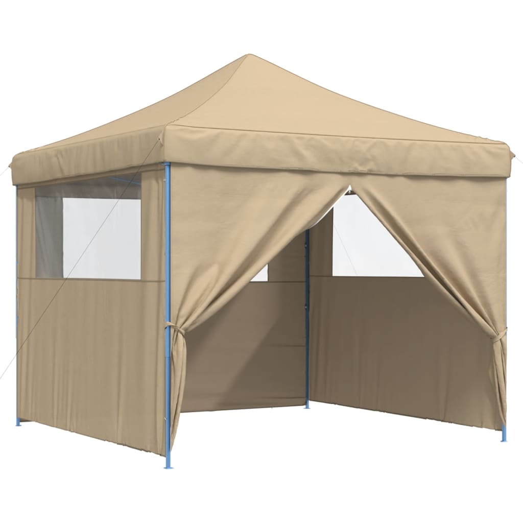 Tendone per Feste Pieghevole Pop-Up con 4 Pareti Beige