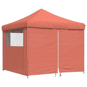 Tendone per Feste Pieghevole Pop-Up con 4 Pareti Terracotta 4004933