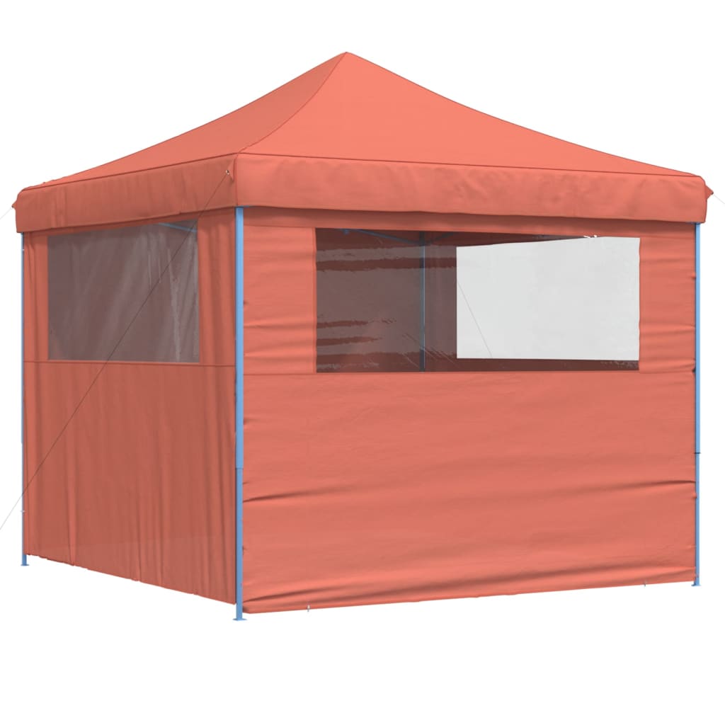 Tendone per Feste Pieghevole Pop-Up con 4 Pareti Terracotta 4004933