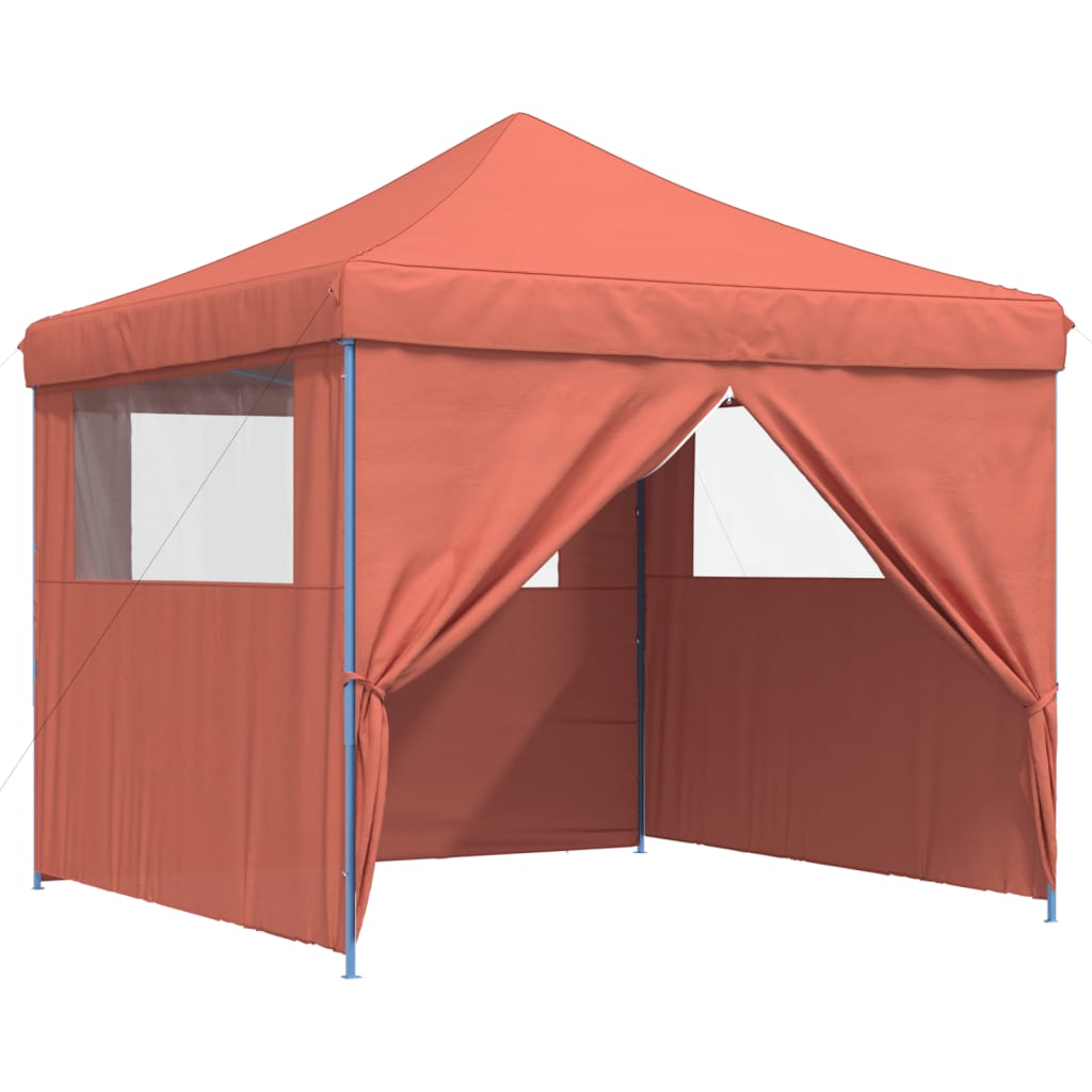 Tendone per Feste Pieghevole Pop-Up con 4 Pareti Terracotta 4004933