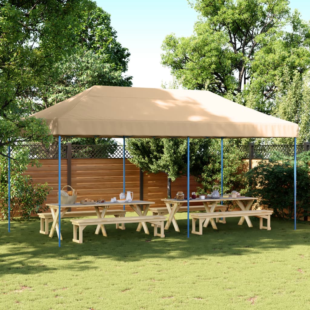 Tenda da Festa Pieghevole Pop-Up Beige 580x292x315 cm 4004935