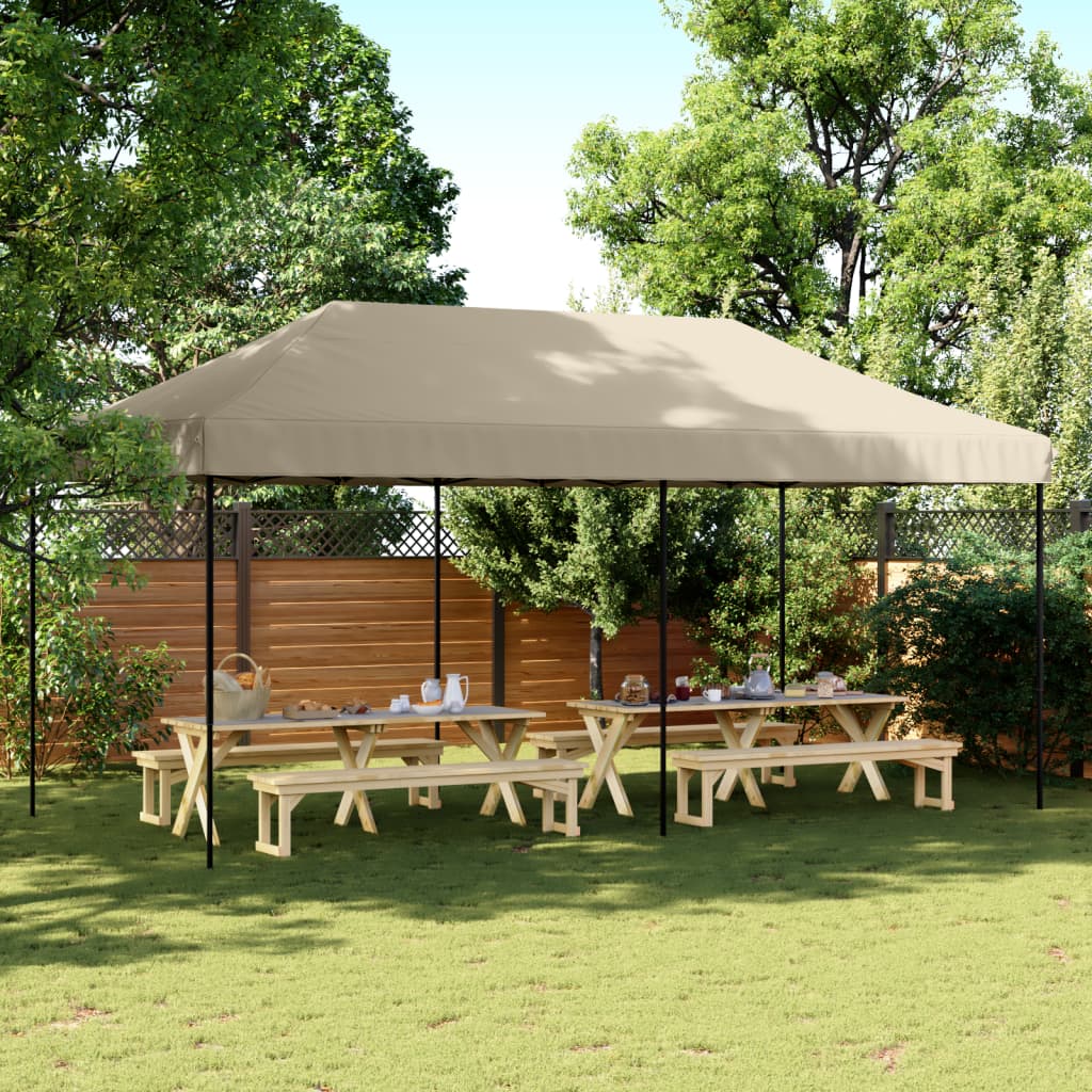 Tenda da Festa Pieghevole Pop-Up Tortora 580x292x315 cm 4004938