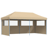 Tendone per Feste Pieghevole Pop-Up con 3 Pareti Beige 4004943