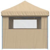 Tendone per Feste Pieghevole Pop-Up con 3 Pareti Beige 4004943