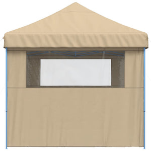 Tendone per Feste Pieghevole Pop-Up con 3 Pareti Beige 4004943