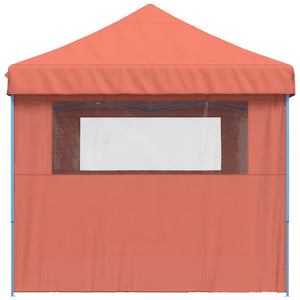 Tendone per Feste Pieghevole Pop-Up con 3 Pareti Terracotta 4004949