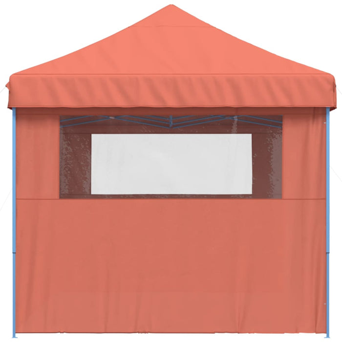 Tendone per Feste Pieghevole Pop-Up con 3 Pareti Terracotta 4004949