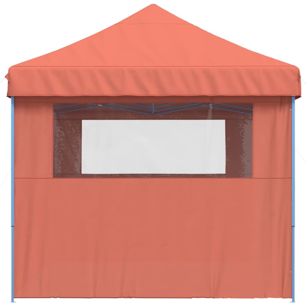 Tendone per Feste Pieghevole Pop-Up con 3 Pareti Terracotta 4004949