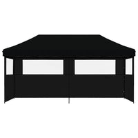 Tendone per Feste Pieghevole Pop-Up con 3 Pareti Nero