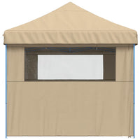 Tendone per Feste Pieghevole Pop-Up con 4 Pareti Beige 4004951