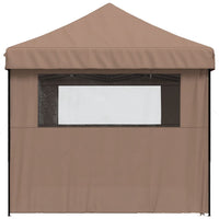 Tendone per Feste Pieghevole Pop-Up con 4 Pareti Marrone 4004956