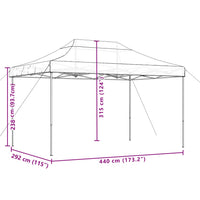 Tenda da Festa Pieghevole Pop-Up Arancione 292x292x315 cm