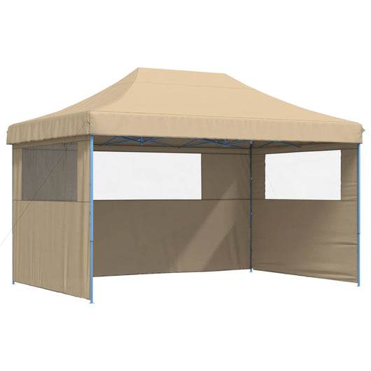 Tendone per Feste Pieghevole Pop-Up con 3 Pareti Beige
