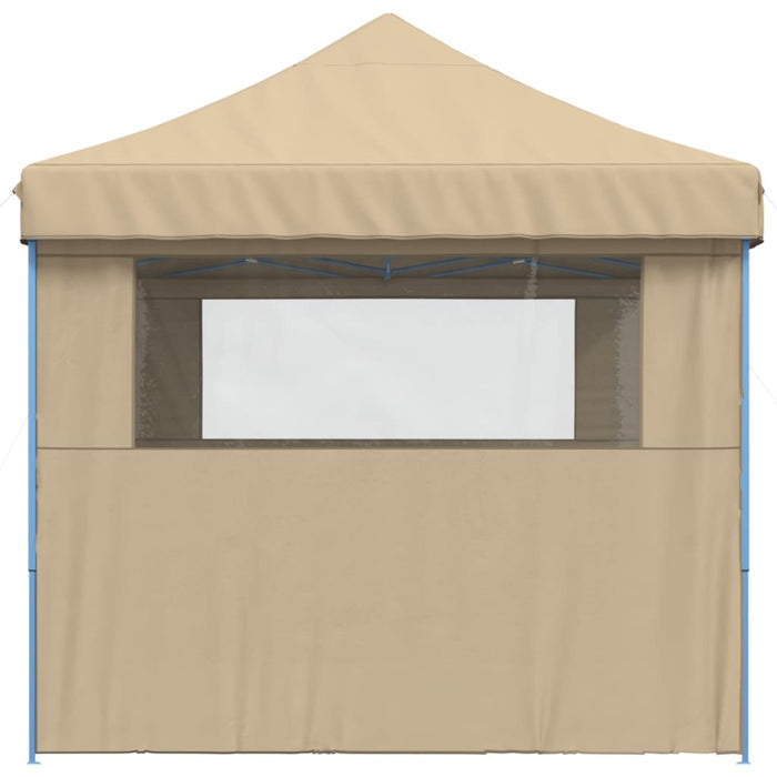 Tendone per Feste Pieghevole Pop-Up con 3 Pareti Beige 4004967