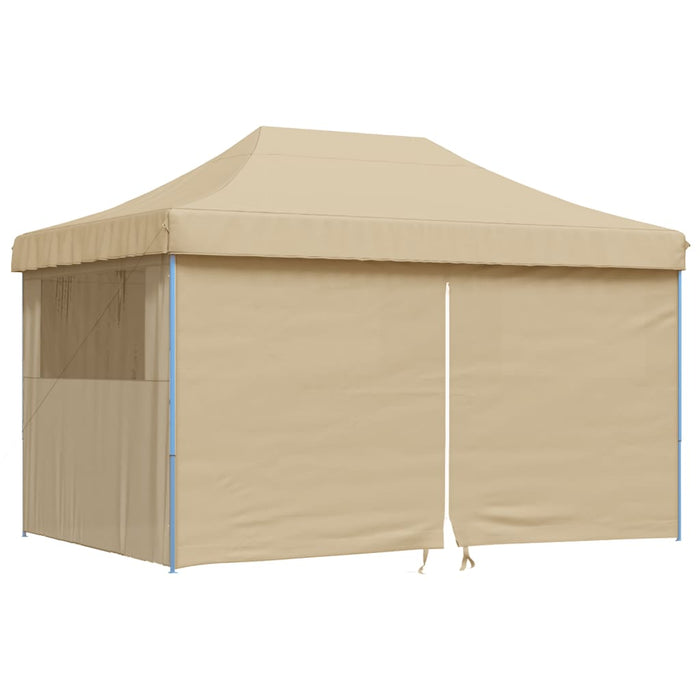 Tendone per Feste Pieghevole Pop-Up con 4 Pareti Beige 4004975
