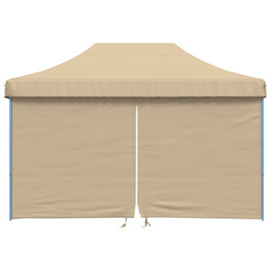 Tendone per Feste Pieghevole Pop-Up con 4 Pareti Beige 4004975