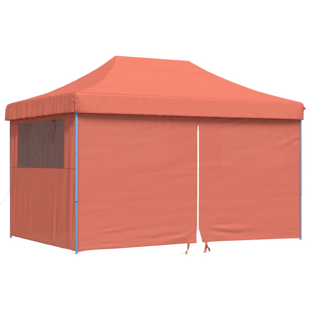 Tendone per Feste Pieghevole Pop-Up con 4 Pareti Terracotta 4004981