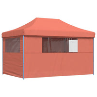 Tendone per Feste Pieghevole Pop-Up con 4 Pareti Terracotta 4004981
