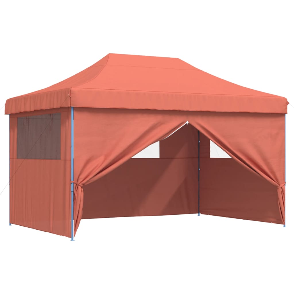 Tendone per Feste Pieghevole Pop-Up con 4 Pareti Terracotta 4004981