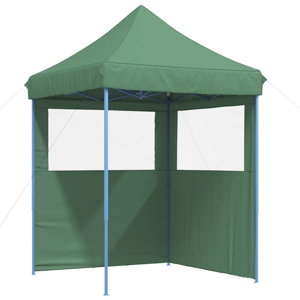 Tendone per Feste Pieghevole Pop-Up con 2 Pareti Verde 4004992