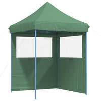 Tendone per Feste Pieghevole Pop-Up con 2 Pareti Verde 4004992