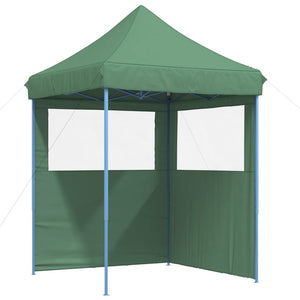Tendone per Feste Pieghevole Pop-Up con 2 Pareti Verde 4004992