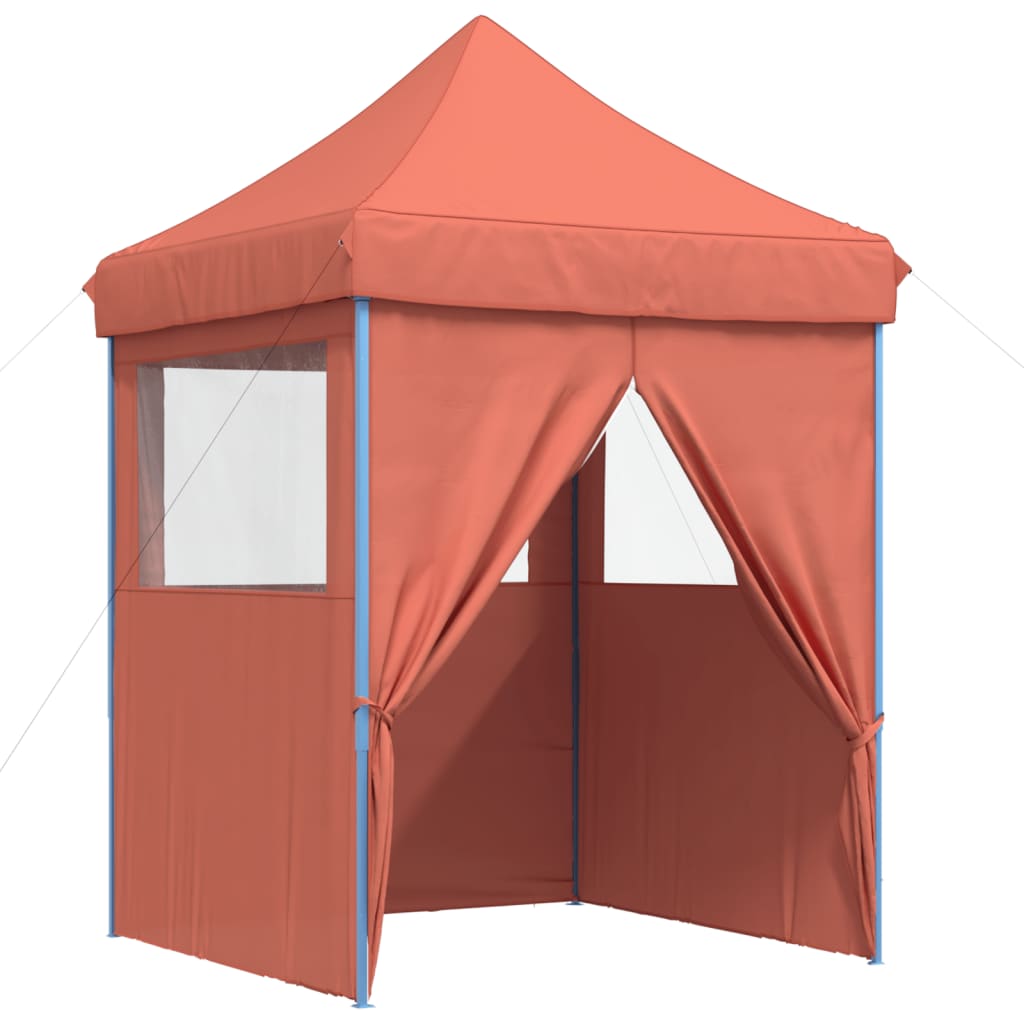 Tendone per Feste Pieghevole Pop-Up con 4 Pareti Terracotta 4005005