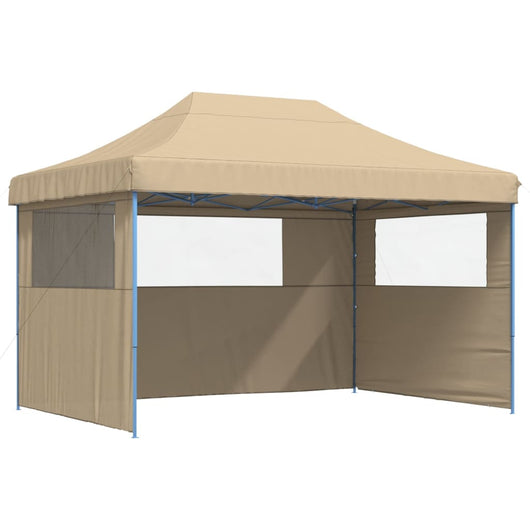 Tendone per Feste Pieghevole Pop-Up con 3 Pareti Beige 4005015