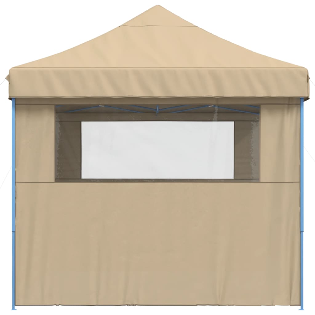 Tendone per Feste Pieghevole Pop-Up con 3 Pareti Beige