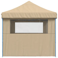 Tendone per Feste Pieghevole Pop-Up con 3 Pareti Beige 4005015