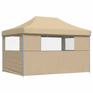 Tendone per Feste Pieghevole Pop-Up con 3 Pareti Beige 4005015