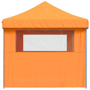 Tendone per Feste Pieghevole Pop-Up con 3 Pareti Arancione 4005017