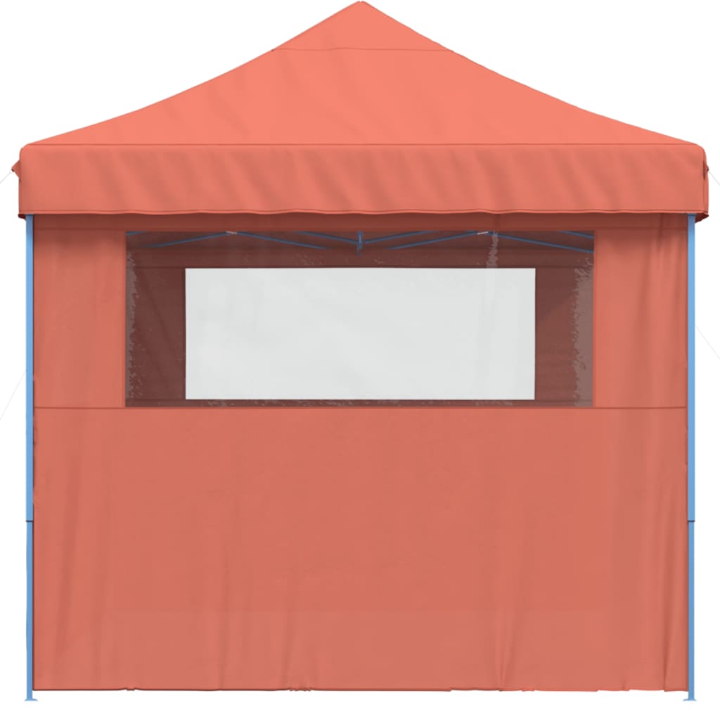 Tendone per Feste Pieghevole Pop-Up con 3 Pareti Terracotta 4005021