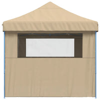 Tendone per Feste Pieghevole Pop-Up con 4 Pareti Beige