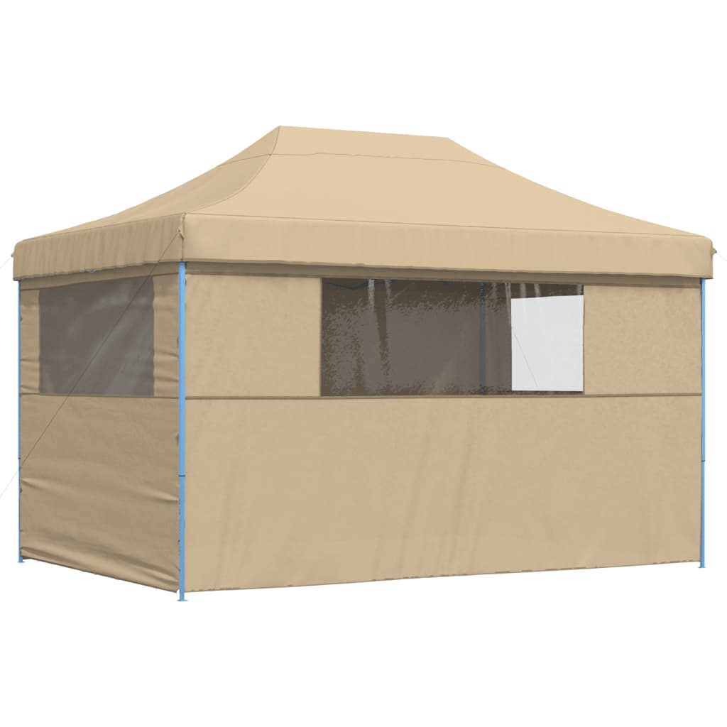 Tendone per Feste Pieghevole Pop-Up con 4 Pareti Beige 4005023