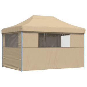 Tendone per Feste Pieghevole Pop-Up con 4 Pareti Beige 4005023