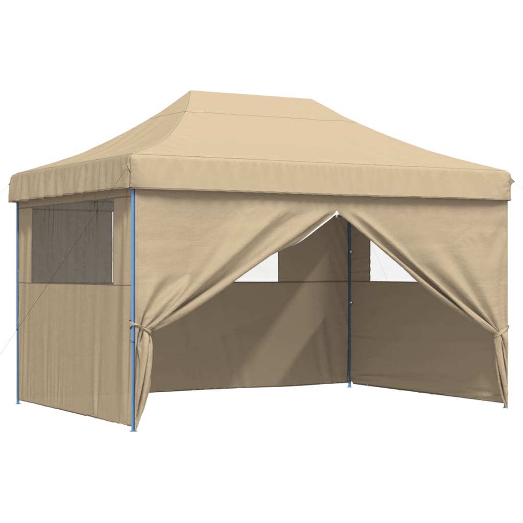 Tendone per Feste Pieghevole Pop-Up con 4 Pareti Beige 4005023