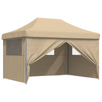 Tendone per Feste Pieghevole Pop-Up con 4 Pareti Beige 4005023