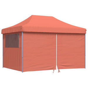 Tendone per Feste Pieghevole Pop-Up con 4 Pareti Terracotta 4005029