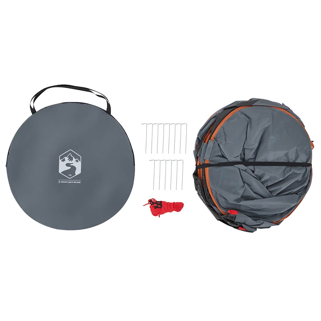 Tenda Privacy Pop-Up Grigio e Arancione Impermeabile 4004139