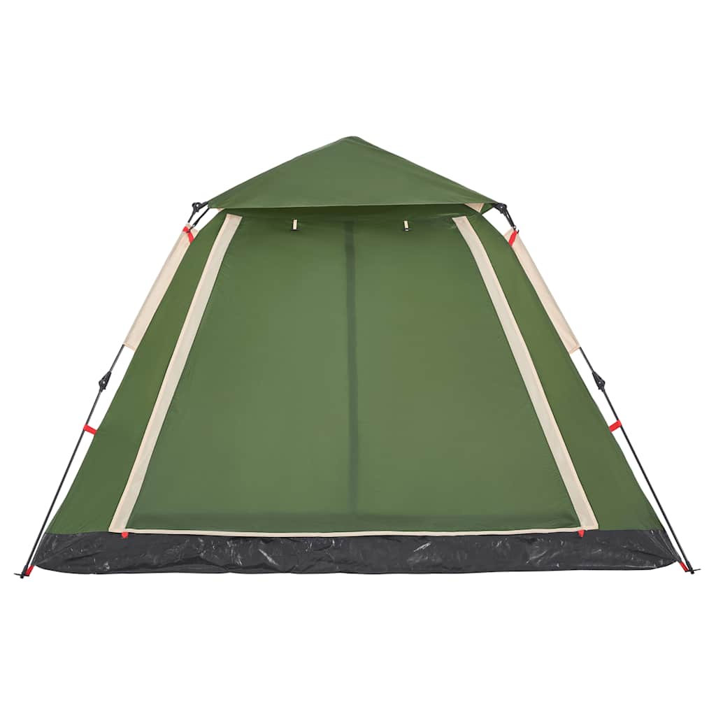 Tenda a Cupola da Campeggio 5 Persone Verde a Rilascio Rapido 4004146