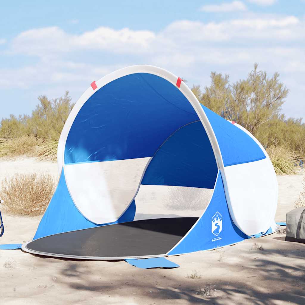Tenda da Spiaggia Pop-Up Azzurra Impermeabile 4004149