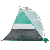 vidaXL Tenda da Spiaggia Verde Rilascio Rapido Impermeabile