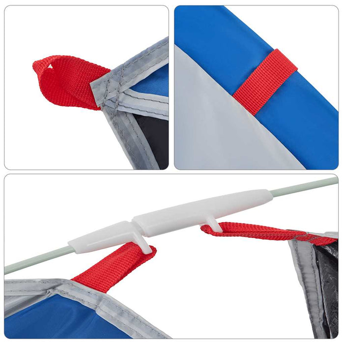 Tenda da Spiaggia 2 Persone Pop-Up Azzurra Impermeabile